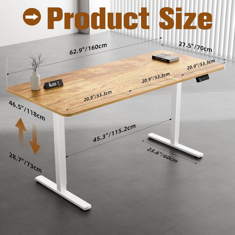 Electric Standing Desk 2 Memory Heights Height