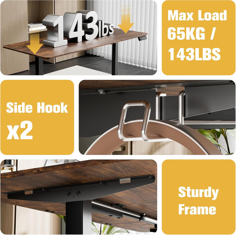 Electric Standing Desk 2 Memory Heights Height