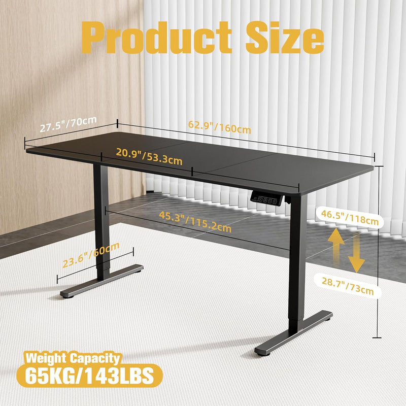 Electric Standing Desk 2 Memory Heights Height