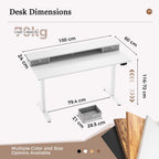 Electric Standing Desk LED Plug Movable Monitorstand