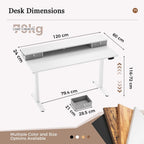 Electric Standing Desk LED Plug Movable Monitorstand