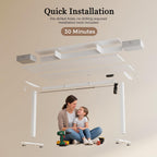 Electric Standing Desk LED Plug Movable Monitorstand