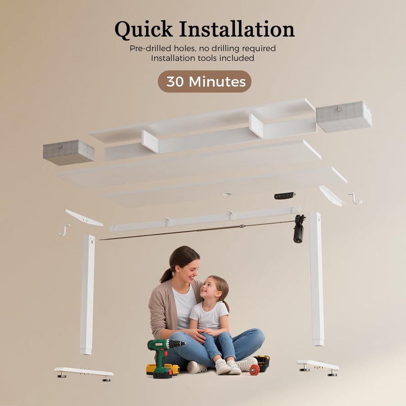 Electric Standing Desk LED Plug Movable Monitorstand