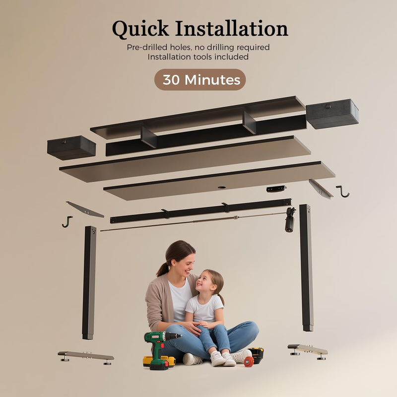 Electric Standing Desk LED Plug Movable Monitorstand