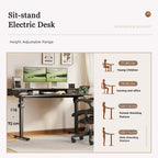 Electric Standing Desk LED Plug Movable Monitorstand