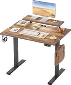 Electric Standing Desk LED Plug Movable Monitorstand