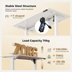 Electric Standing Desk LED Plug Movable Monitorstand
