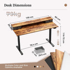 Electric Standing Desk LED Plug Movable Monitorstand