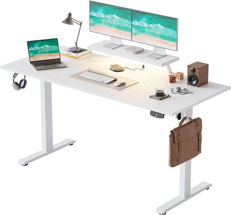Electric Standing Desk LED Plug Movable Monitorstand