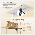 Electric Standing Desk LED Plug Movable Monitorstand