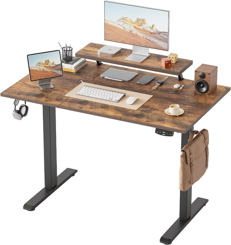 Electric Standing Desk LED Plug Movable Monitorstand