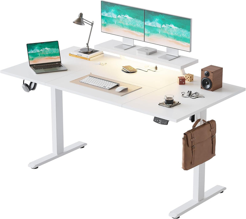 Electric Standing Desk LED Plug Movable Monitorstand