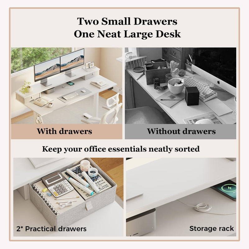 Electric Standing Desk LED Plug Movable Monitorstand