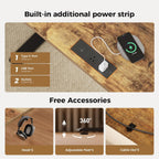 Electric Standing Desk LED Plug Movable Monitorstand
