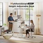 Electric Standing Desk LED Plug Movable Monitorstand