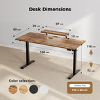 Electric Standing Desk LED Plug Movable Monitorstand