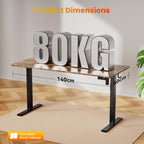 Electric Standing Desk Oak
