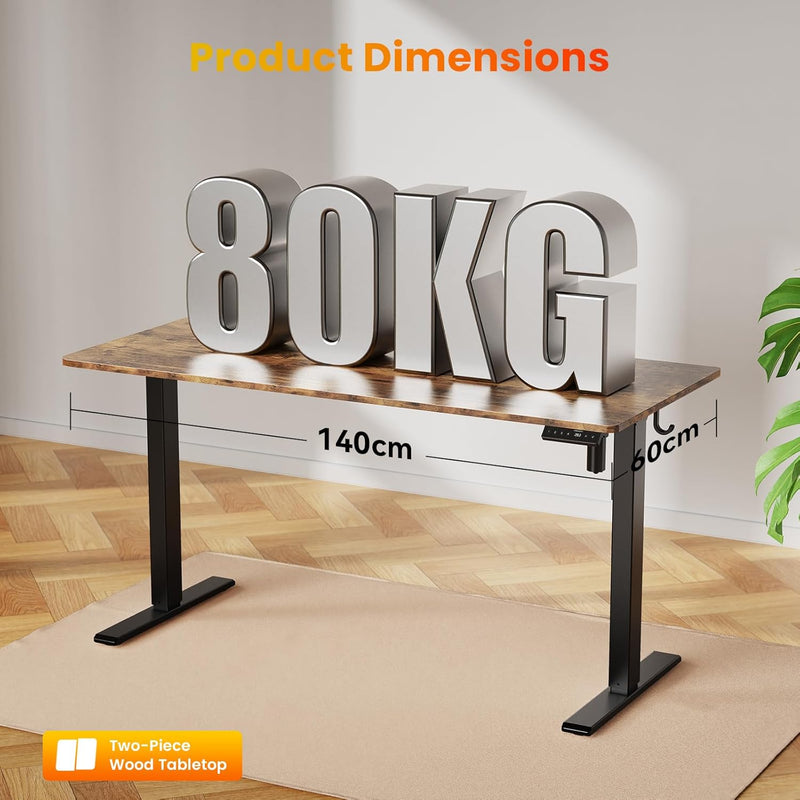Electric Standing Desk Oak