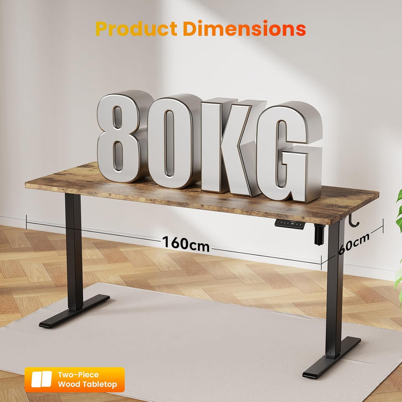 Electric Standing Desk Rustic