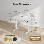 Electric Standing Desk with Movable Monitor Stand Height