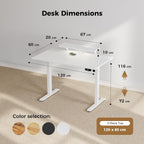 Electric Standing Desk LED Plug Movable Monitorstand