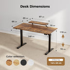 Electric Standing Desk LED Plug Movable Monitorstand