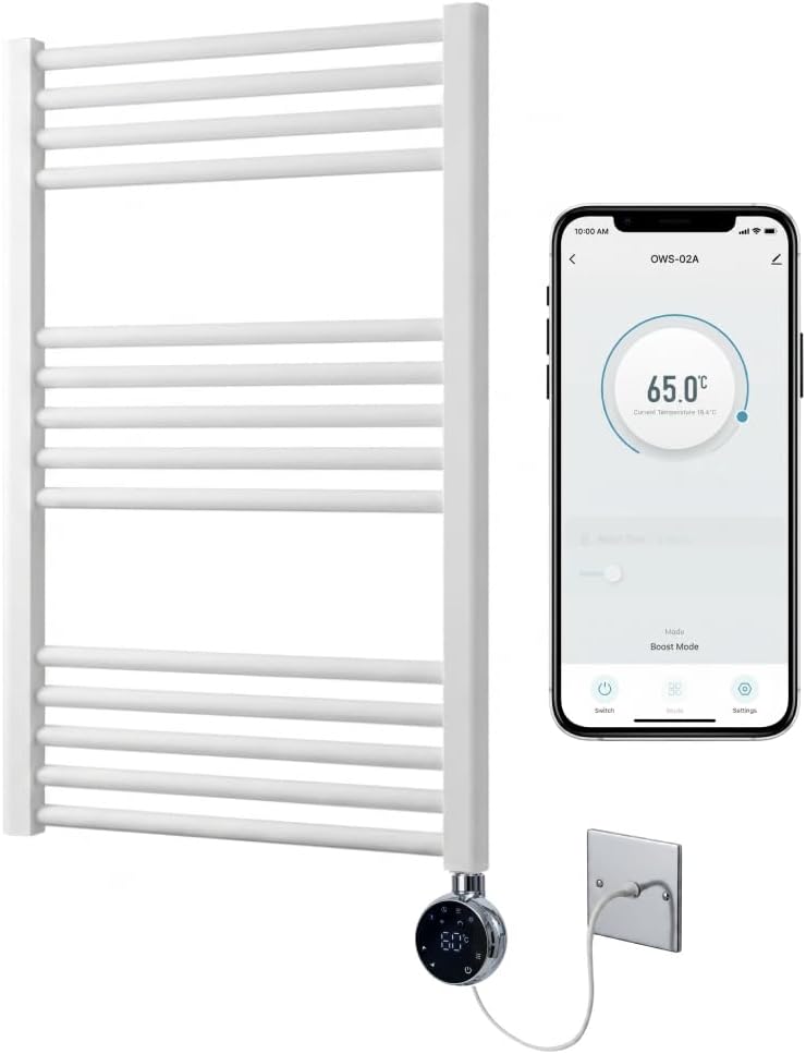 Electric Wifi Heated Towel Rail 500MM