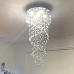 Elegant Spiral Crystal Chandelier Lights Clear K9 Raindrop