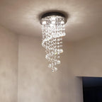 Elegant Spiral Crystal Chandelier Lights Clear K9 Raindrop