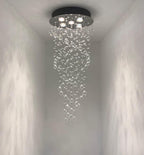Elegant Spiral Crystal Chandelier Lights Clear K9 Raindrop