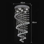 Elegant Spiral Crystal Chandelier Lights Clear K9 Raindrop