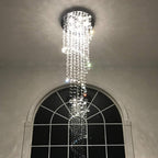Elegant Spiral Crystal Chandelier Lights Clear K9 Raindrop