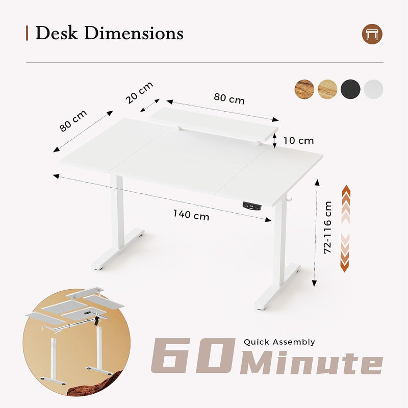 Eletric Height Adjustable Desk Movable Monitorstand