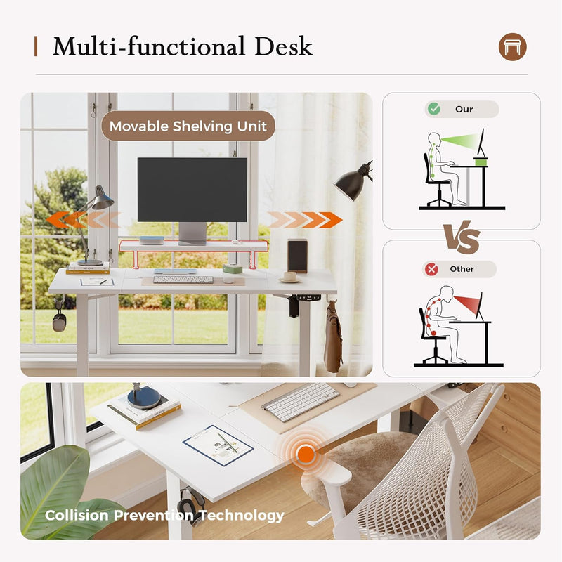 Eletric Height Adjustable Desk Movable Monitorstand
