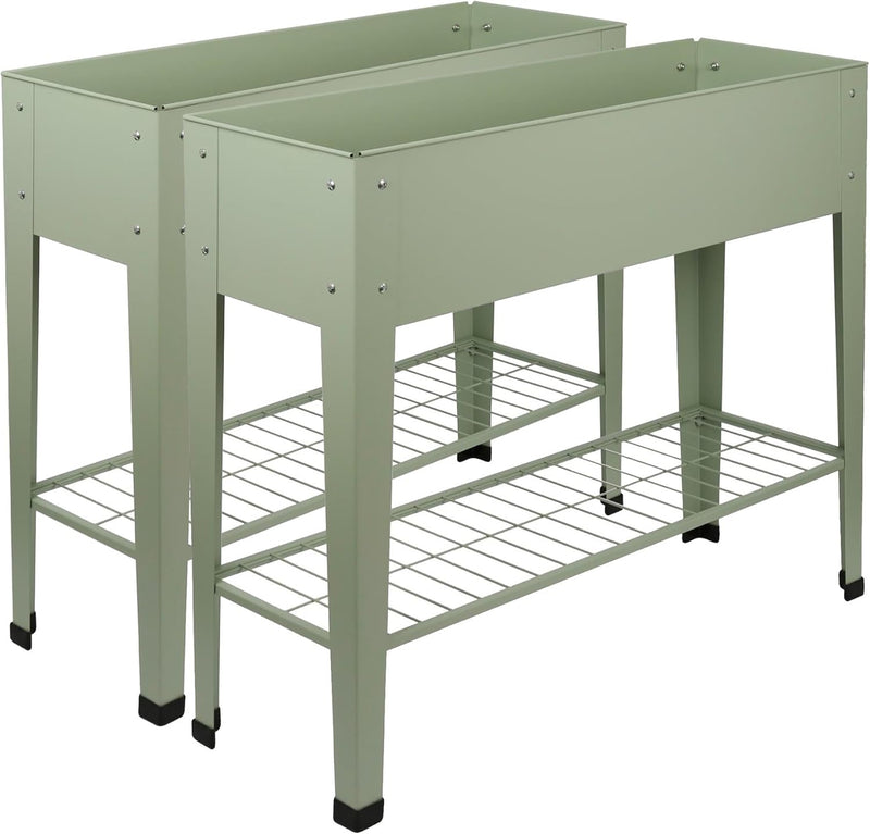 Elevated Raised Garden Beds with Legs Storage Shelf