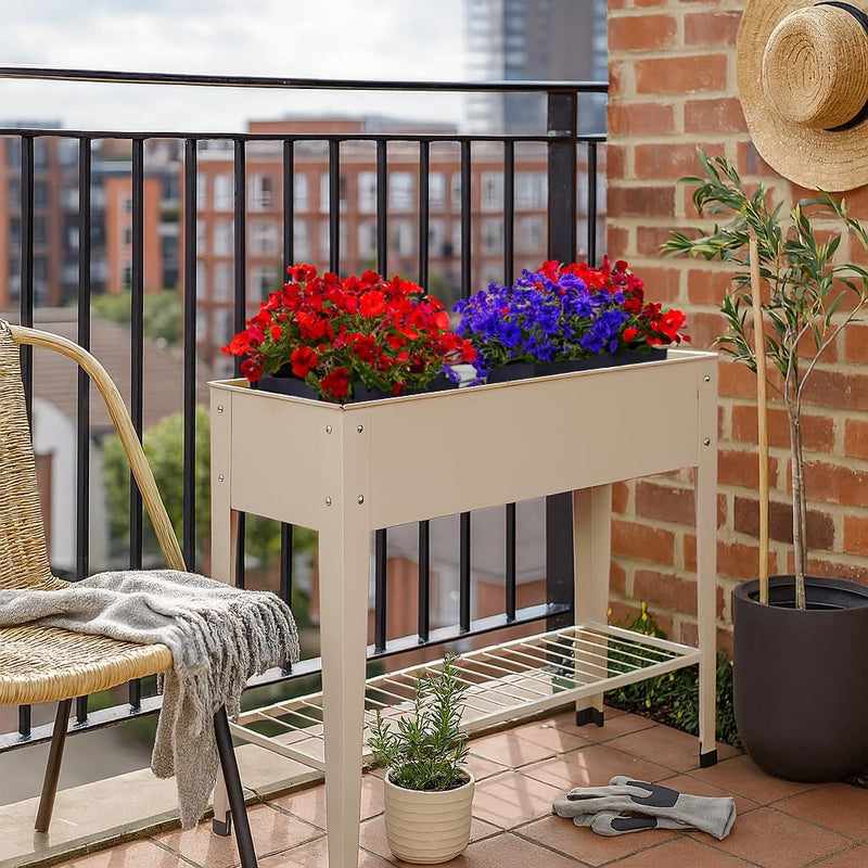 Elevated Raised Garden Beds with Legs Storage Shelf