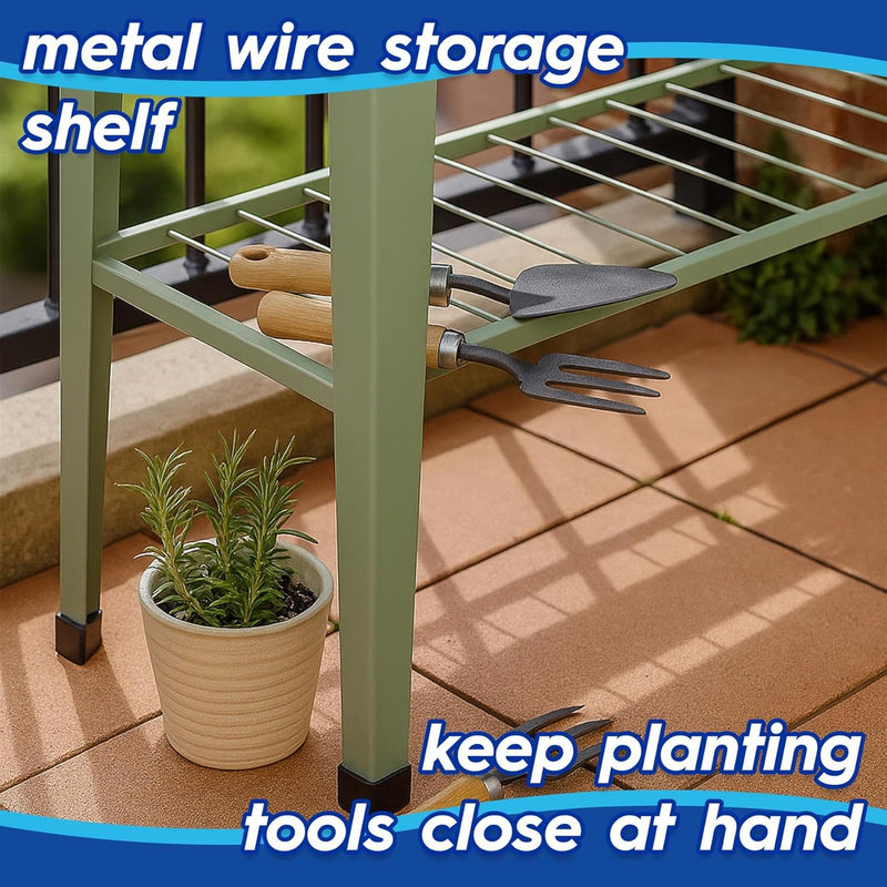 Elevated Raised Garden Beds with Legs Storage Shelf
