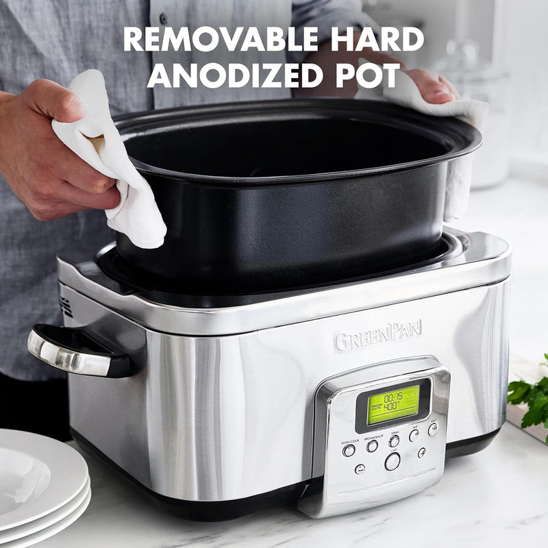 Elite 8-In-1 Programmable 6L Electric Slow Cooker Dishwasher