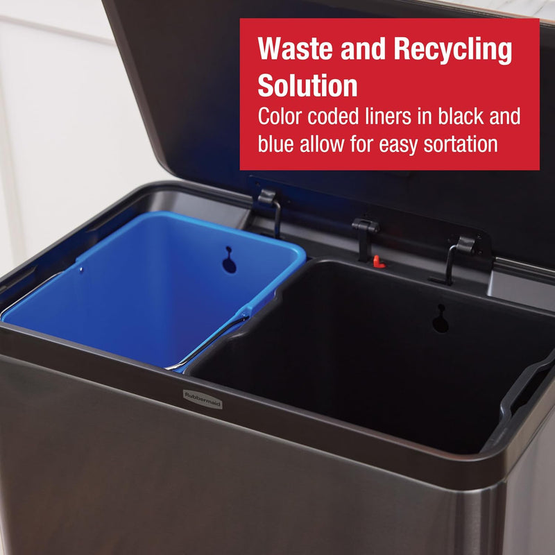 Elite Stainless Steel Metal Step-On Bin 60L