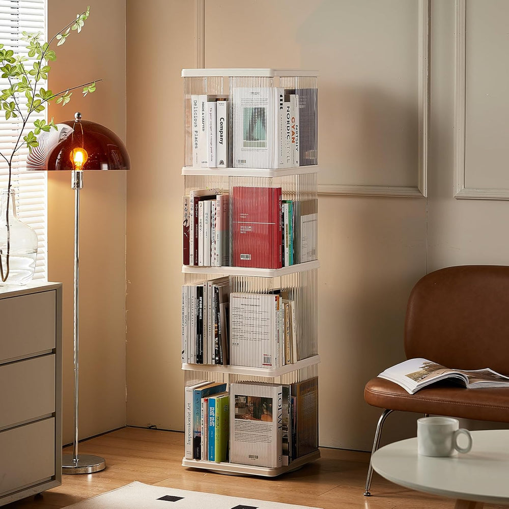 Rotating Bookshelf Small Corner for Space 360 Display