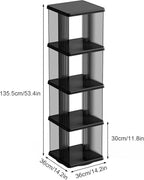 Rotating Bookshelf Small Corner for Space 360 Display