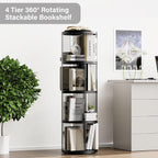 Rotating Bookshelf Small Corner for Space 360 Display
