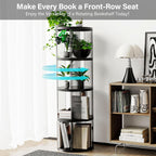 Rotating Bookshelf Small Corner for Space 360 Display