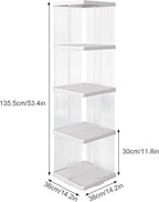 Rotating Bookshelf Small Corner for Space 360 Display