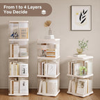 Rotating Bookshelf Small Corner for Space 360 Display