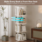 Rotating Bookshelf Small Corner for Space 360 Display