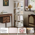 Rotating Bookshelf Small Corner for Space 360 Display