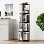 Rotating Bookshelf Small Corner for Space 360 Display