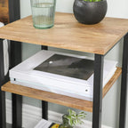 End Table Side and Nightstand with 3 Shelves