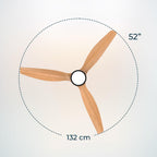 Energysilence Aero Whitewood Ceiling Fan with Light
